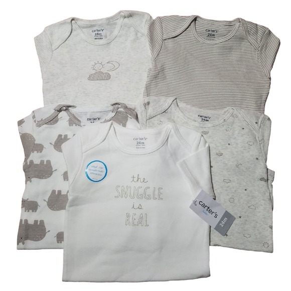 Carters 5 Piece Baby Onsies-24 Months - Picture 1 of 7